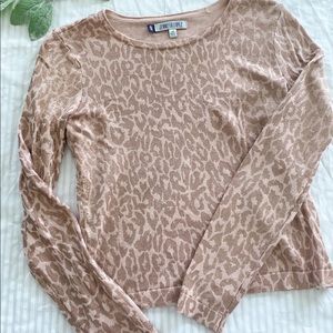 Cheetah rose gold chrome sweater
